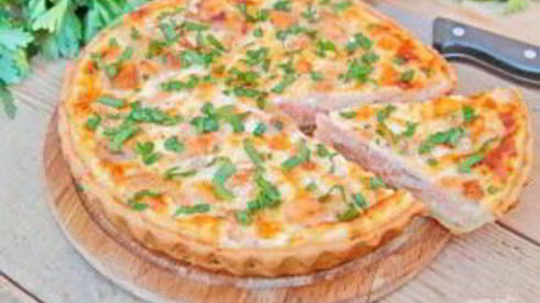 французский пирог киш с лососем