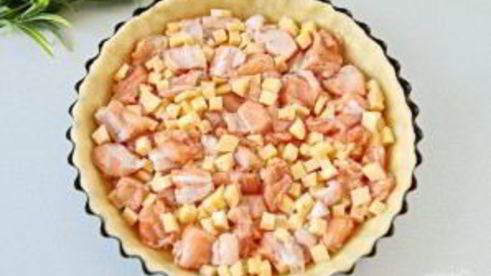 французский пирог киш с лососем
