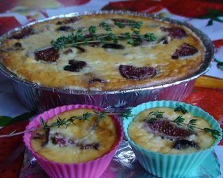 Инжирный киш с каштанами под сыром Джюгас