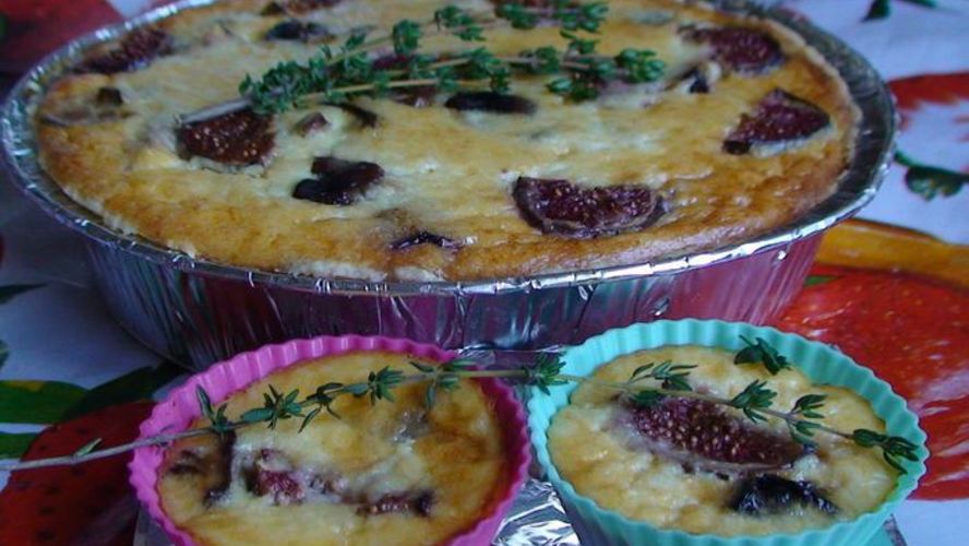 Рецепт инжирного киша с каштанами под сыром джюгас