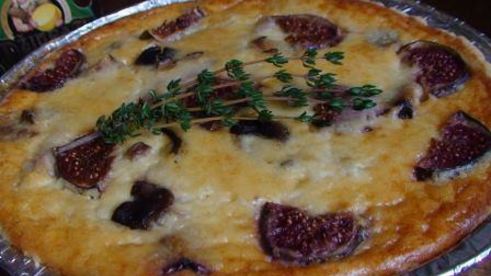 инжирный киш с каштанами под сыром джюгас