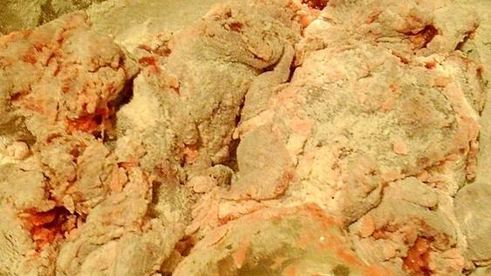 киш с грибами, печенью и картофелем