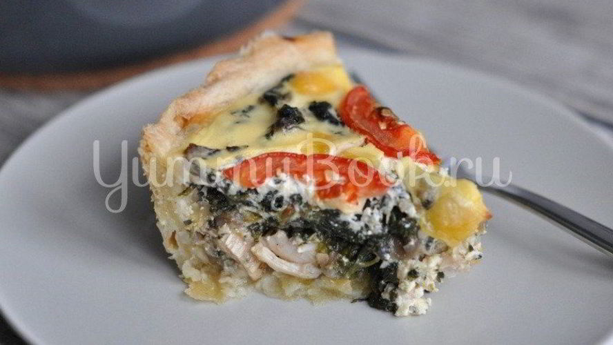 Рецепт киша с курицей и грибами