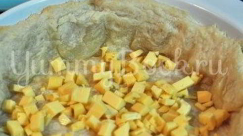 киш с курицей и грибами