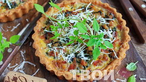 киш с курицей