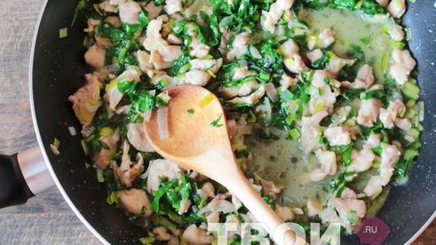 киш с курицей