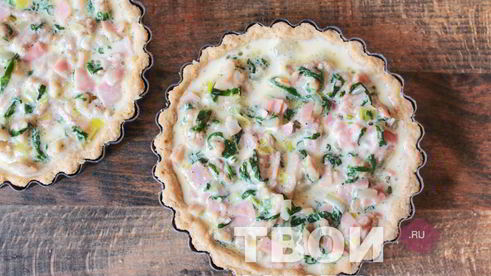 киш с курицей