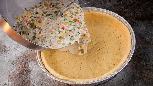 киш с тунцом