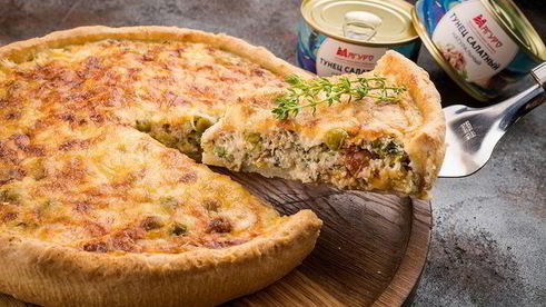 киш с тунцом