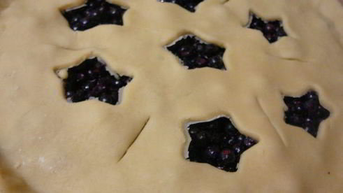 классический черничный пирог