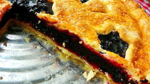 классический черничный пирог