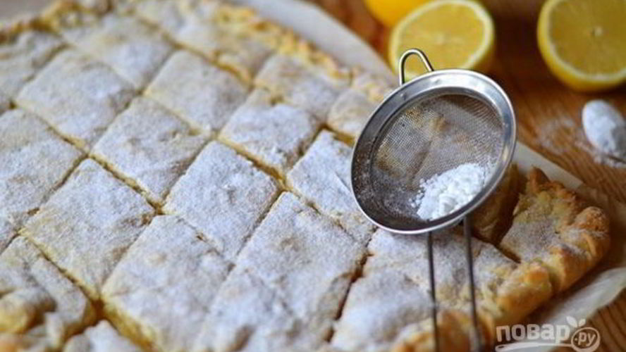 Рецепт лимонного пирога из дрожжевого теста