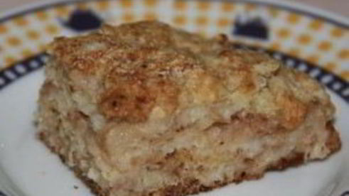 насыпной яблочный пирог