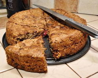 Овсяный пирог с вишней