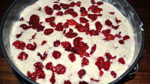 овсяный пирог с вишней