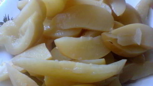 персиковый пирог под сливочным кремом