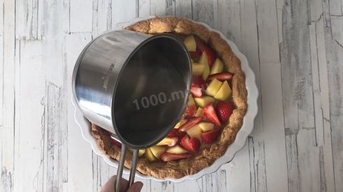 песочный пирог с желе