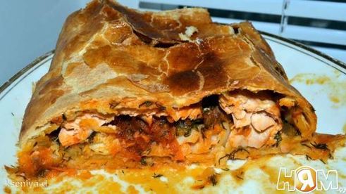 пирог из двух сортов рыбы