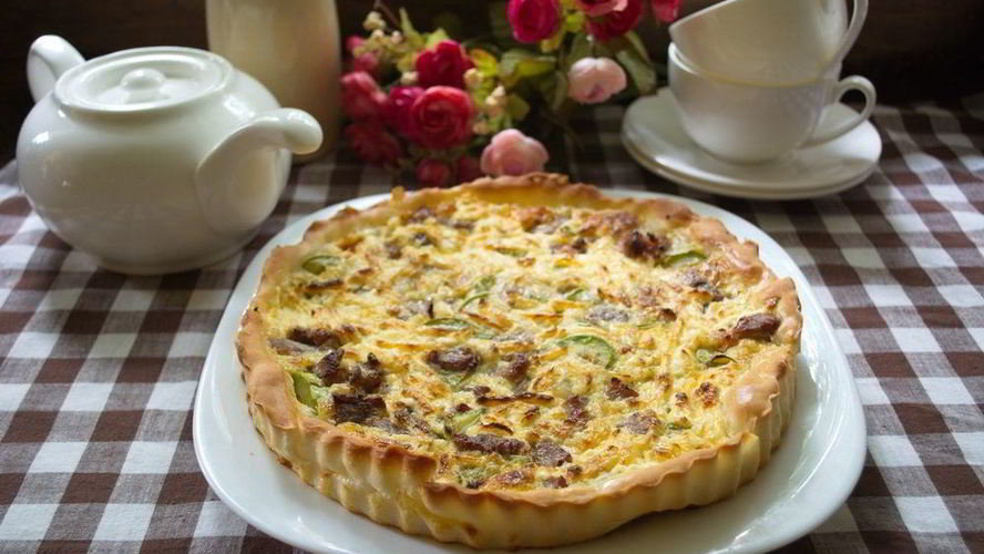 Рецепт пирога с курицей и кабачком