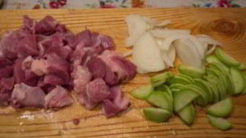 пирог с курицей и кабачком