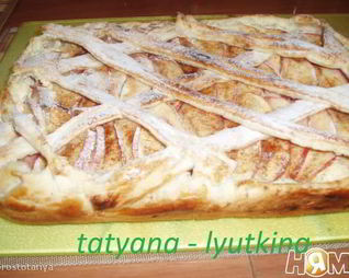 Пирог с творогом и яблоками Пушкинский