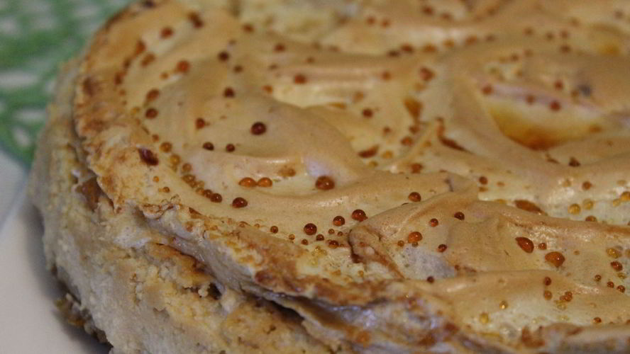 Рецепт пирога с творожным слоем и меренгой