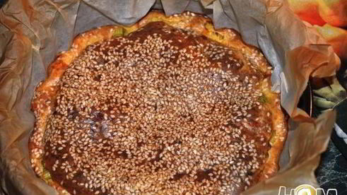 сырный пирог с молодым чесноком