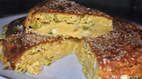 сырный пирог с молодым чесноком