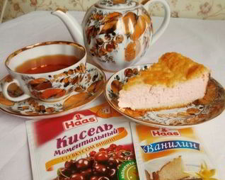 Творожно-вишневый пирог