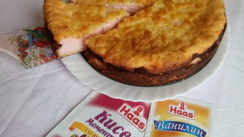 творожно-вишневый пирог