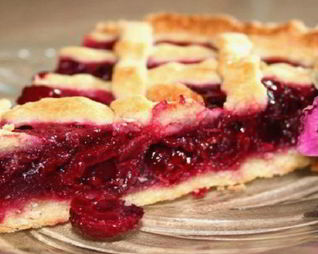 Вишневый пирог из песочного теста