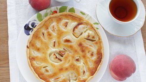 яблочный пирог с карамельной заливкой