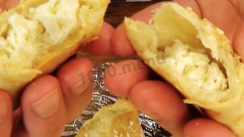 пирожки из теста на соде с творогом несладкие