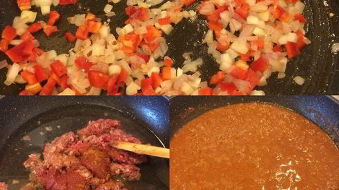 пирожки с мясом, булгуром и сулугуни