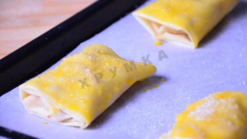 пирожки с яблоками из теста фило в духовке