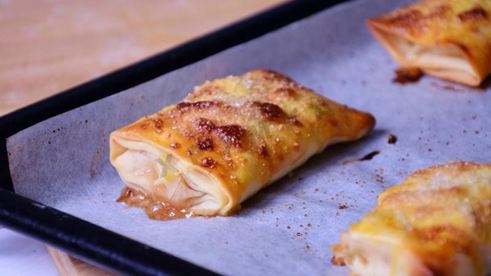 пирожки с яблоками из теста фило в духовке