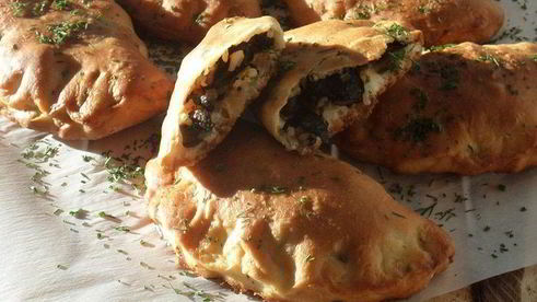 постные пирожки с рисом и грибами