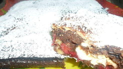 брауни с вишнями и орехами