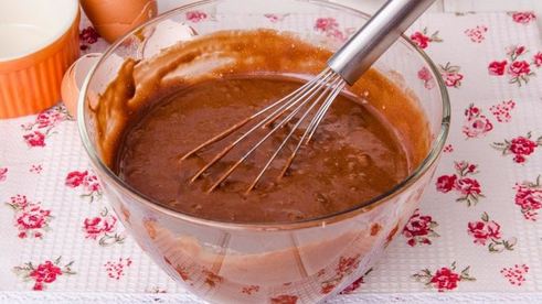 брауни с жидким шоколадом внутри