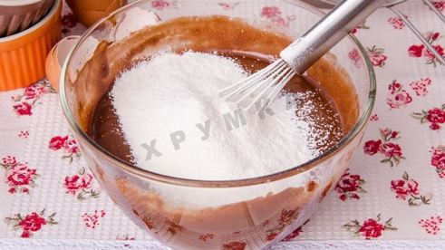 брауни с жидким шоколадом внутри