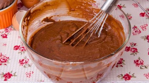 брауни с жидким шоколадом внутри