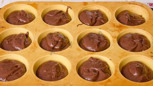 брауни с жидким шоколадом внутри