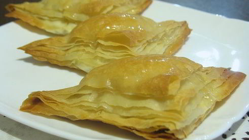 пирожное аромат розы из теста фило с кремом