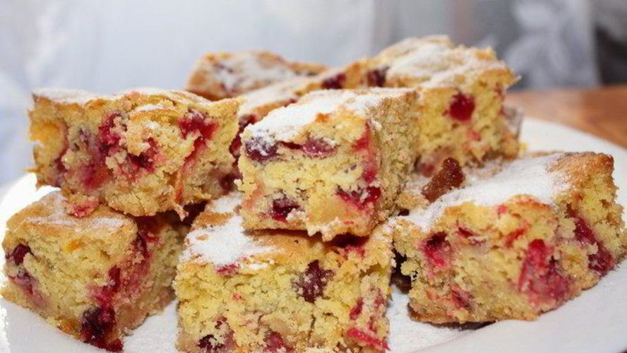 Рецепт пирожного с клюквой