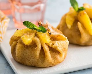 Пирожные из блинчиков с апельсинами