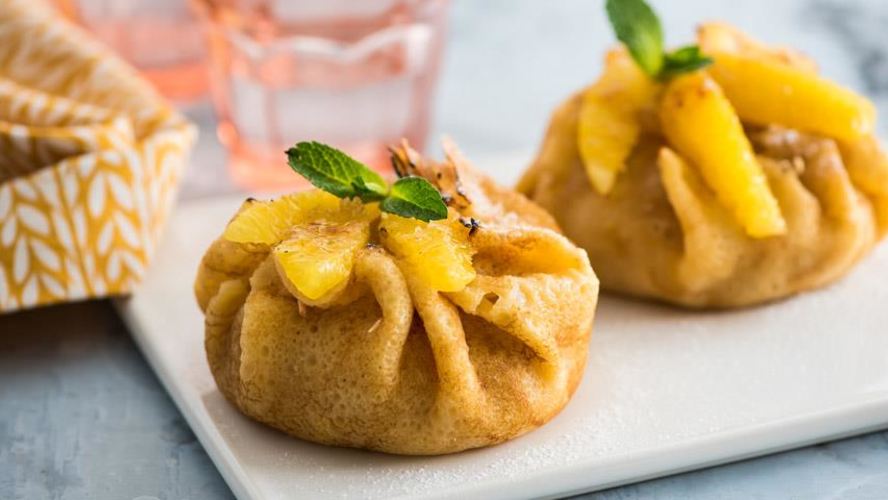 Рецепт пирожных из блинчиков с апельсинами