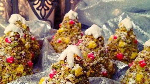 пирожные новогодние елочки