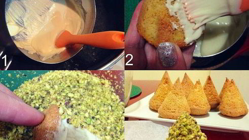 пирожные новогодние елочки