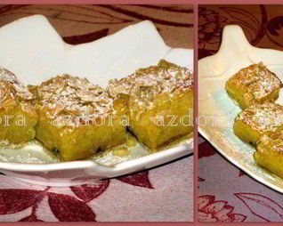 Пирожные со сливой и миндалем