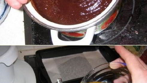 шоколадные пирожные с клубникой в желе